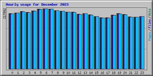 Hourly usage for December 2023